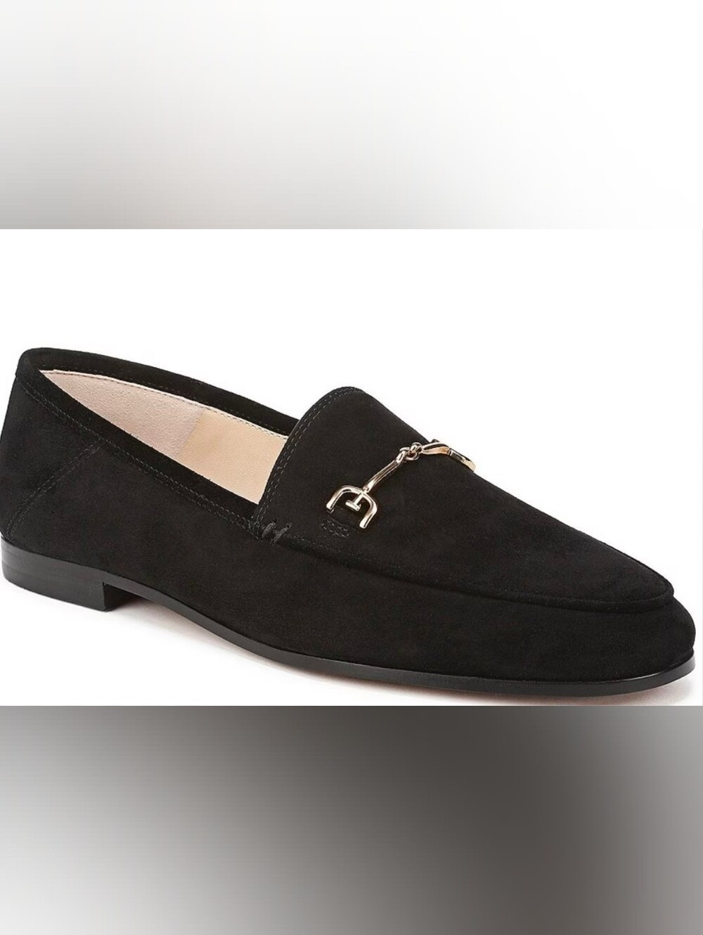 Sam Edelman Loraine Bit Black Suede Loafer Size 8.5